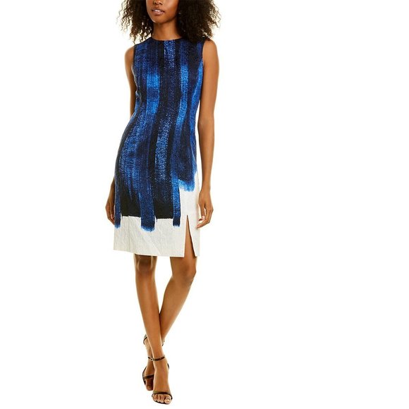 Oscar de la Renta | Dresses | Oscar De La Renta Jewel Neck Sheath Dress |  Poshmark